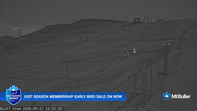 Mt Buller Skyline Live snow cam captured at 21 September 2026 at 11:55 pm AEST