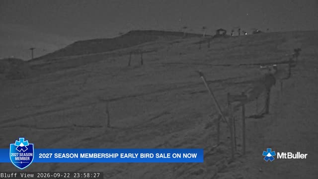 Mt Buller Skyline Live snow cam captured at 22 September 2026 at 11:58 pm AEST