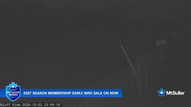 Mt Buller Skyline Live snow cam captured at 2 October 2026 at 11:49 pm AEST