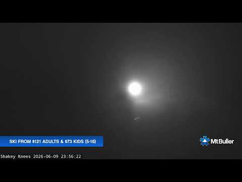 Mt Buller Shakey Knees Live snow cam captured at 9 June 2026 at 11:58 pm AEST