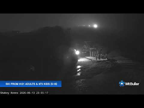 Mt Buller Shakey Knees Live snow cam captured at 13 June 2026 at 11:56 pm AEST