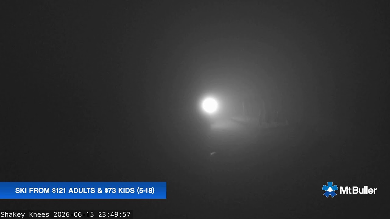 Mt Buller Shakey Knees Live snow cam captured at 15 June 2026 at 11:54 pm AEST