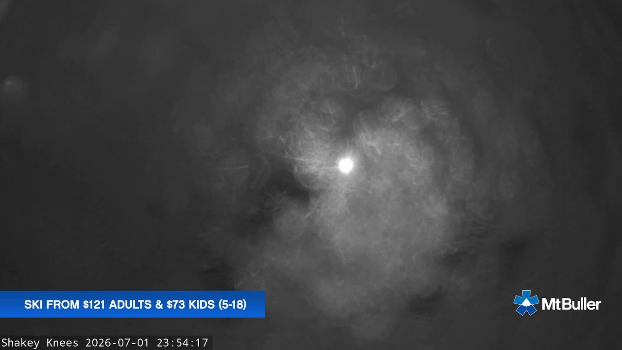 Mt Buller Shakey Knees Live snow cam captured at 1 July 2026 at 11:58 pm AEST