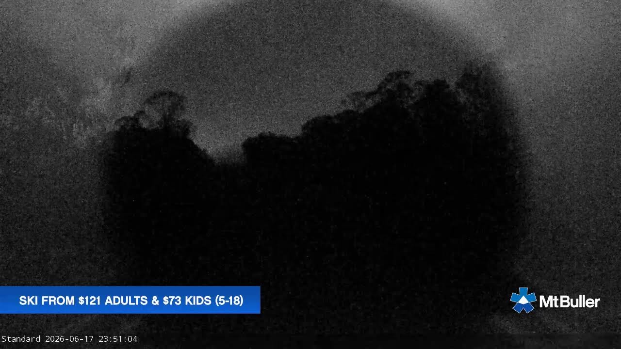 Mt Buller Standard Run Live snow cam captured at 17 June 2026 at 11:54 pm AEST