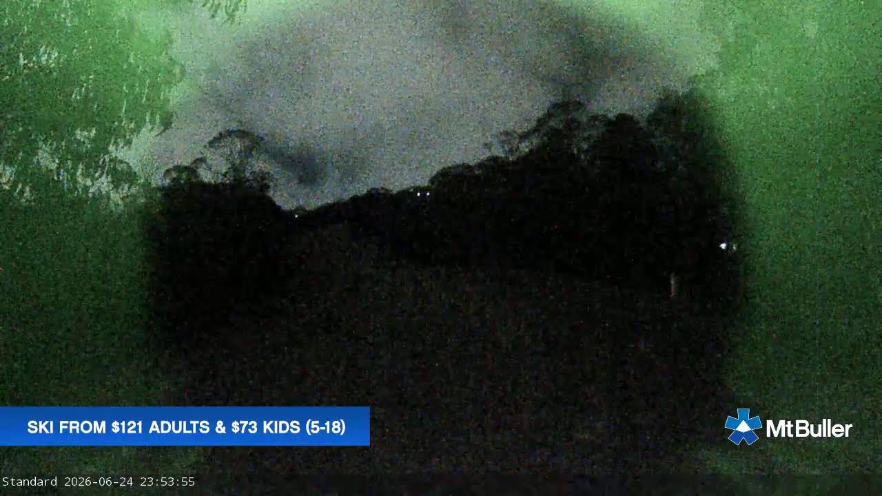 Mt Buller Standard Run Live snow cam captured at 24 June 2026 at 11:58 pm AEST