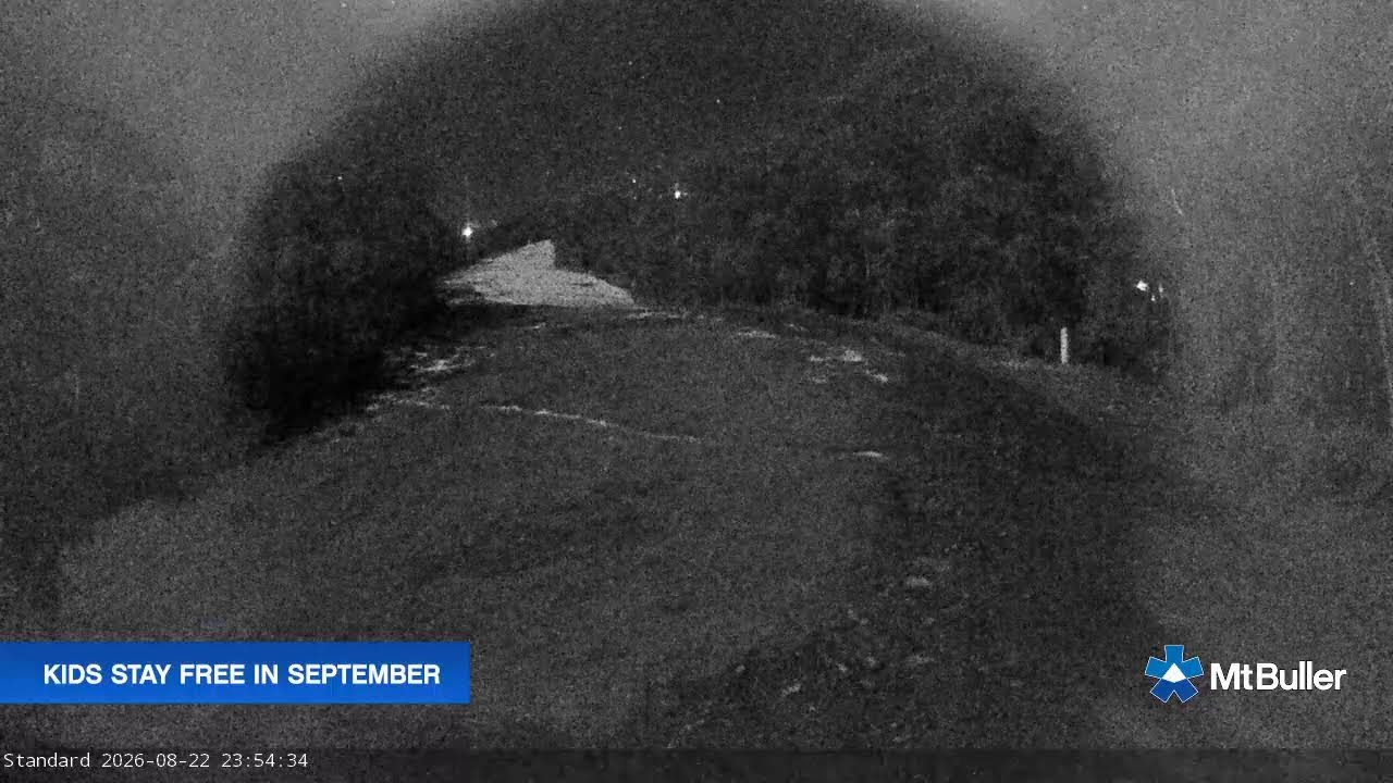 Mt Buller Standard Run Live snow cam captured at 22 August 2026 at 11:55 pm AEST