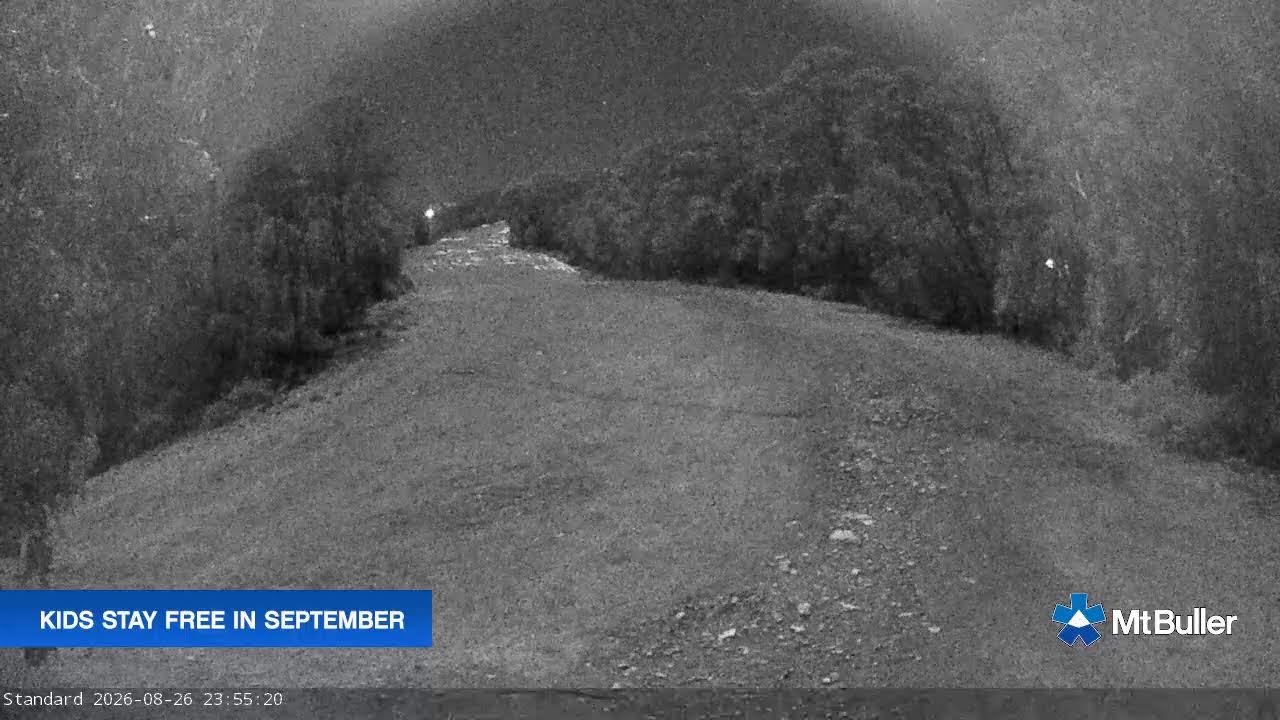 Mt Buller Standard Run Live snow cam captured at 26 August 2026 at 11:55 pm AEST