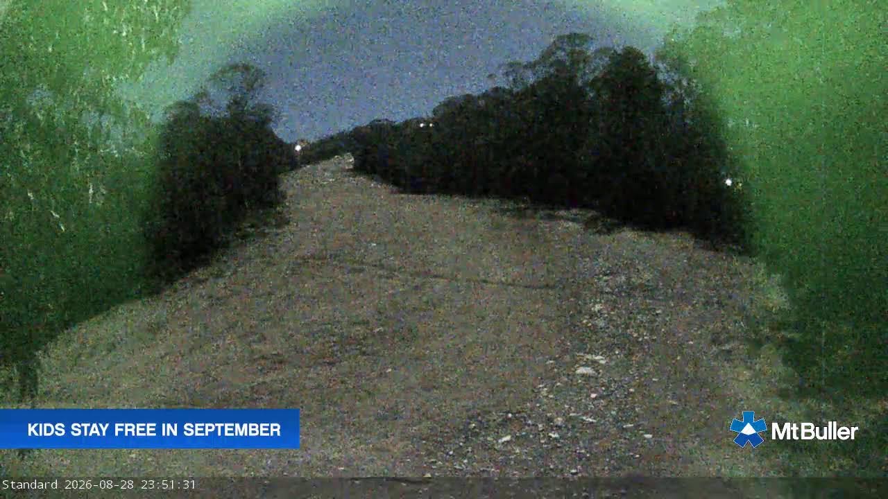 Mt Buller Standard Run Live snow cam captured at 28 August 2026 at 11:55 pm AEST