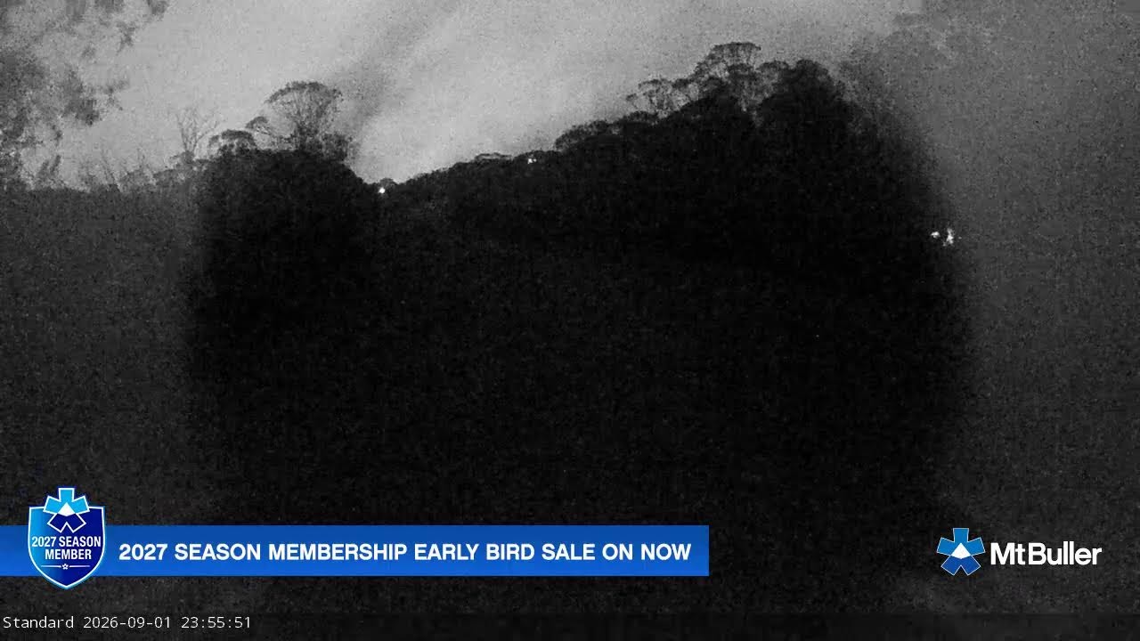 Mt Buller Standard Run Live snow cam captured at 1 September 2026 at 11:59 pm AEST