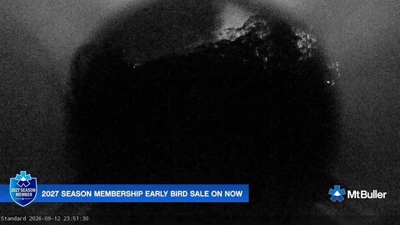 Mt Buller Standard Run Live snow cam captured at 12 September 2026 at 11:56 pm AEST