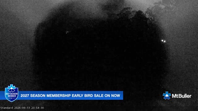 Mt Buller Standard Run Live snow cam captured at 13 September 2026 at 11:54 pm AEST