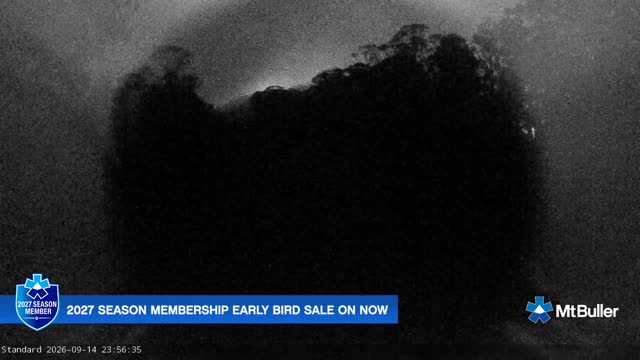 Mt Buller Standard Run Live snow cam captured at 14 September 2026 at 11:57 pm AEST