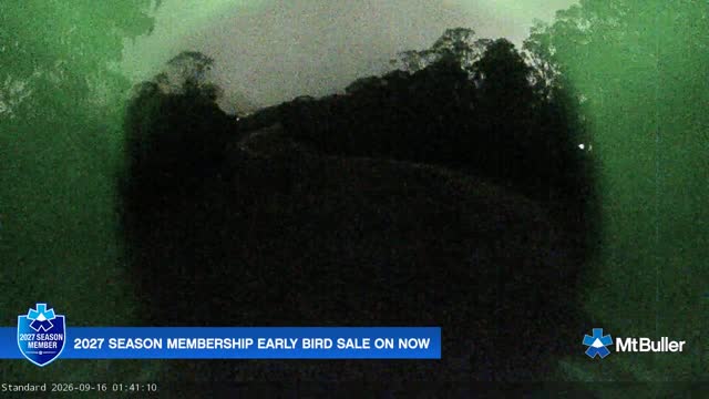 Mt Buller Standard Run Live snow cam captured at 16 September 2026 at 1:41 am AEST