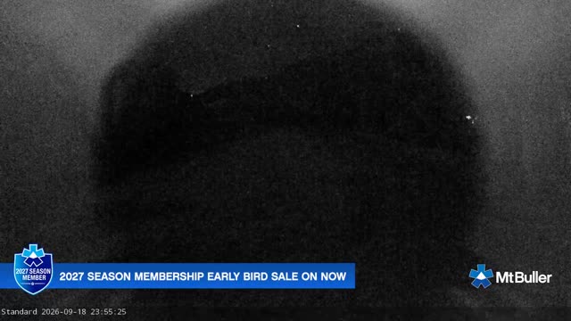 Mt Buller Standard Run Live snow cam captured at 18 September 2026 at 11:55 pm AEST
