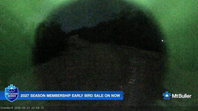 Mt Buller Standard Run Live snow cam captured at 21 September 2026 at 11:54 pm AEST