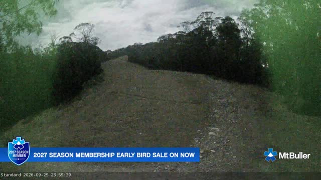 Mt Buller Standard Run Live snow cam captured at 25 September 2026 at 11:56 pm AEST
