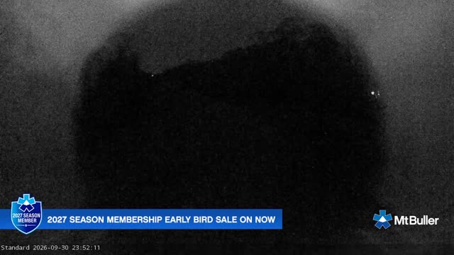 Mt Buller Standard Run Live snow cam captured at 30 September 2026 at 11:52 pm AEST