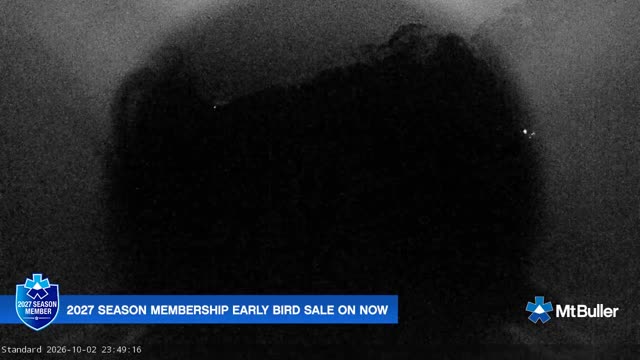 Mt Buller Standard Run Live snow cam captured at 2 October 2026 at 11:49 pm AEST
