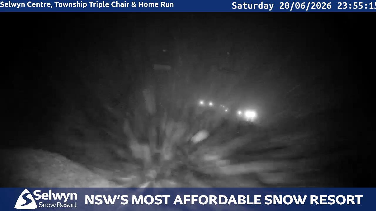 Selwyn Snow Resort Selwyn Live Stream snow cam captured at 20 June 2026 at 11:55 pm AEST