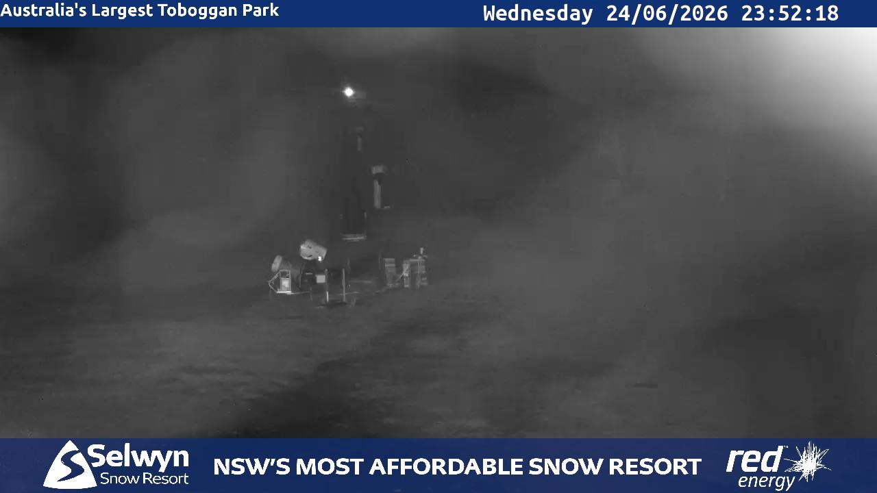 Selwyn Snow Resort Selwyn Live Stream snow cam captured at 24 June 2026 at 11:52 pm AEST