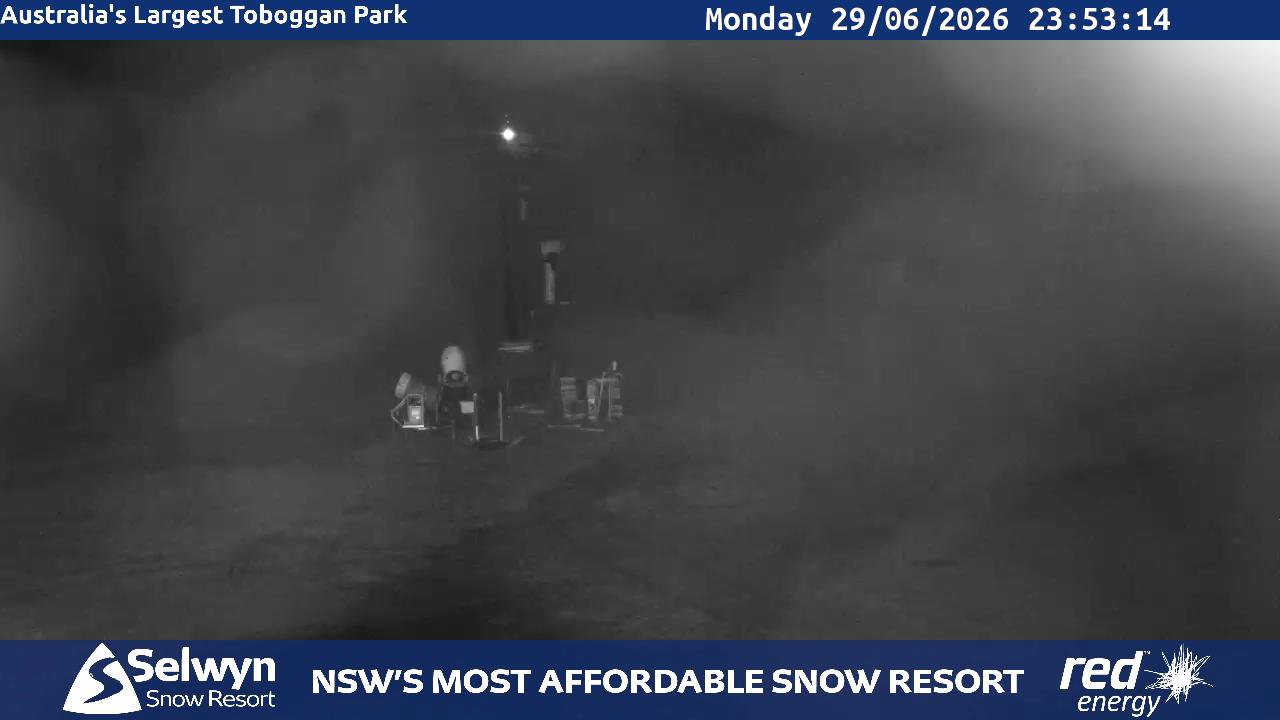Selwyn Snow Resort Selwyn Live Stream snow cam captured at 29 June 2026 at 11:53 pm AEST