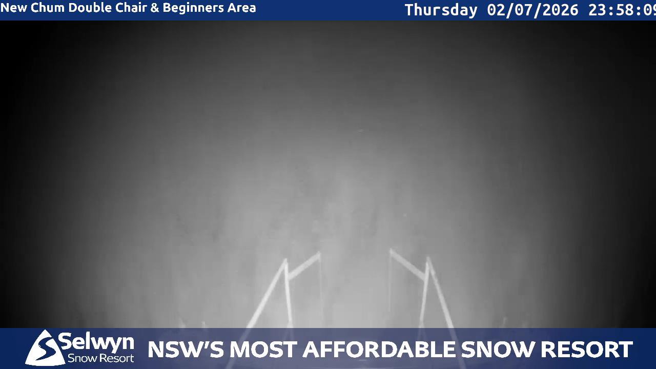 Selwyn Snow Resort Selwyn Live Stream snow cam captured at 2 July 2026 at 11:58 pm AEST
