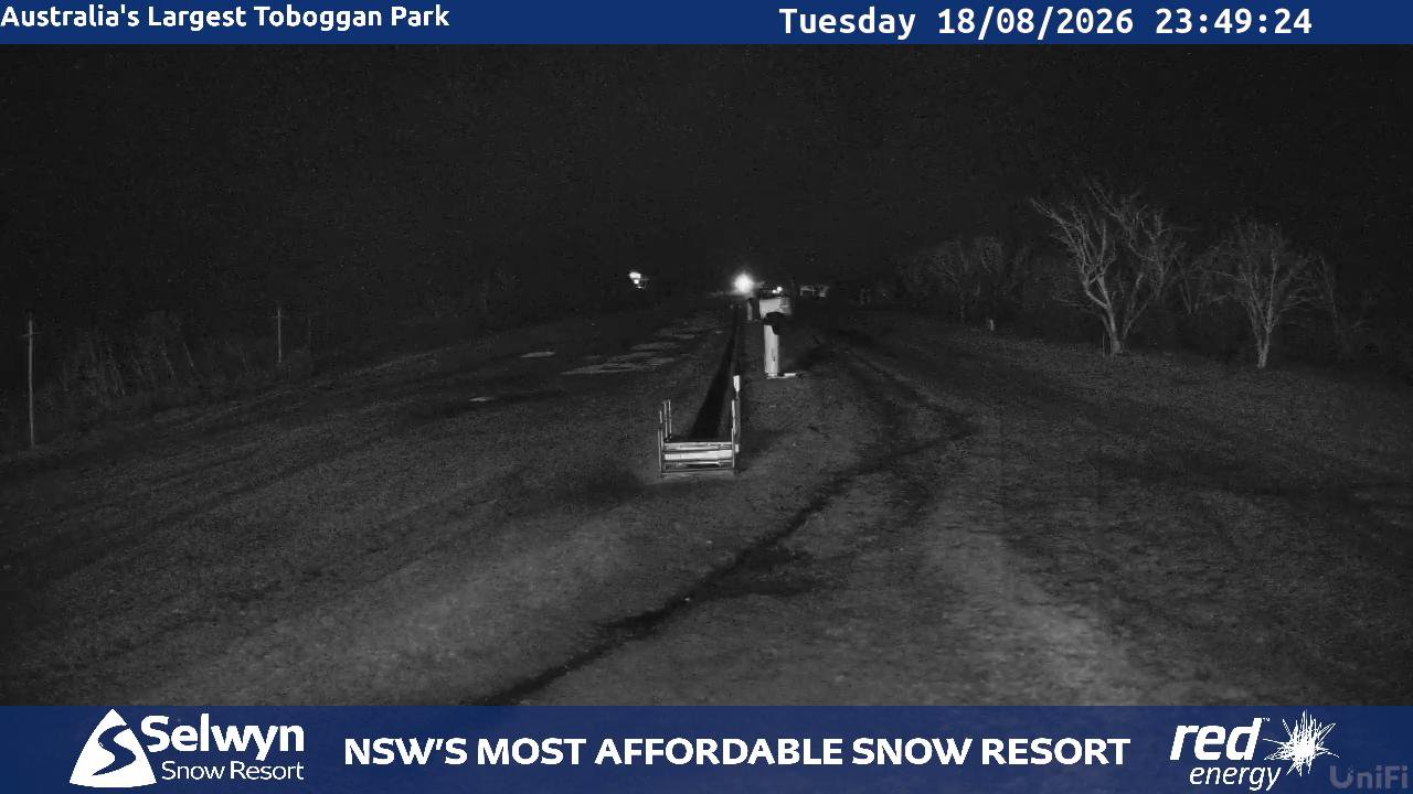 Selwyn Snow Resort Selwyn Live Stream snow cam captured at 18 August 2026 at 11:55 pm AEST