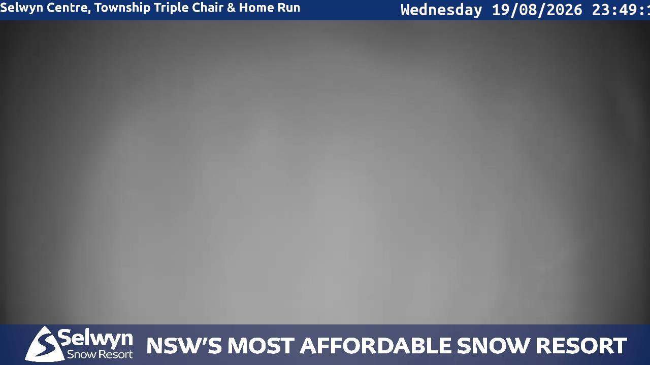Selwyn Snow Resort Selwyn Live Stream snow cam captured at 19 August 2026 at 11:49 pm AEST