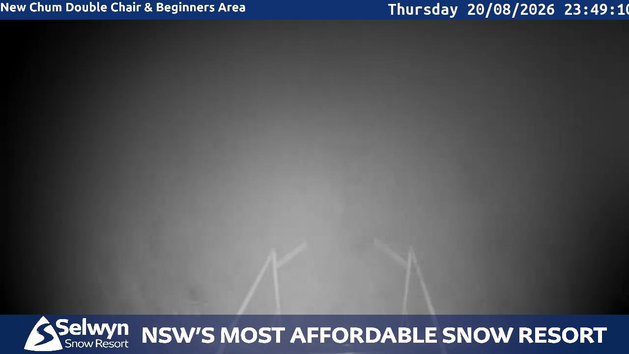 Selwyn Snow Resort Selwyn Live Stream snow cam captured at 20 August 2026 at 11:49 pm AEST