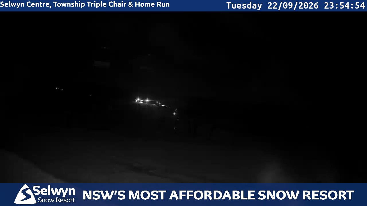 Selwyn Snow Resort Selwyn Live Stream snow cam captured at 22 September 2026 at 11:55 pm AEST
