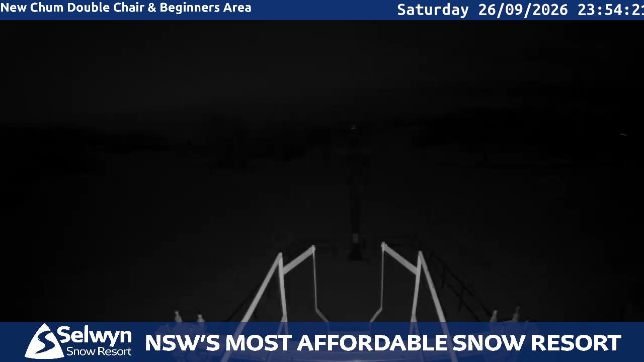 Selwyn Snow Resort Selwyn Live Stream snow cam captured at 26 September 2026 at 11:54 pm AEST