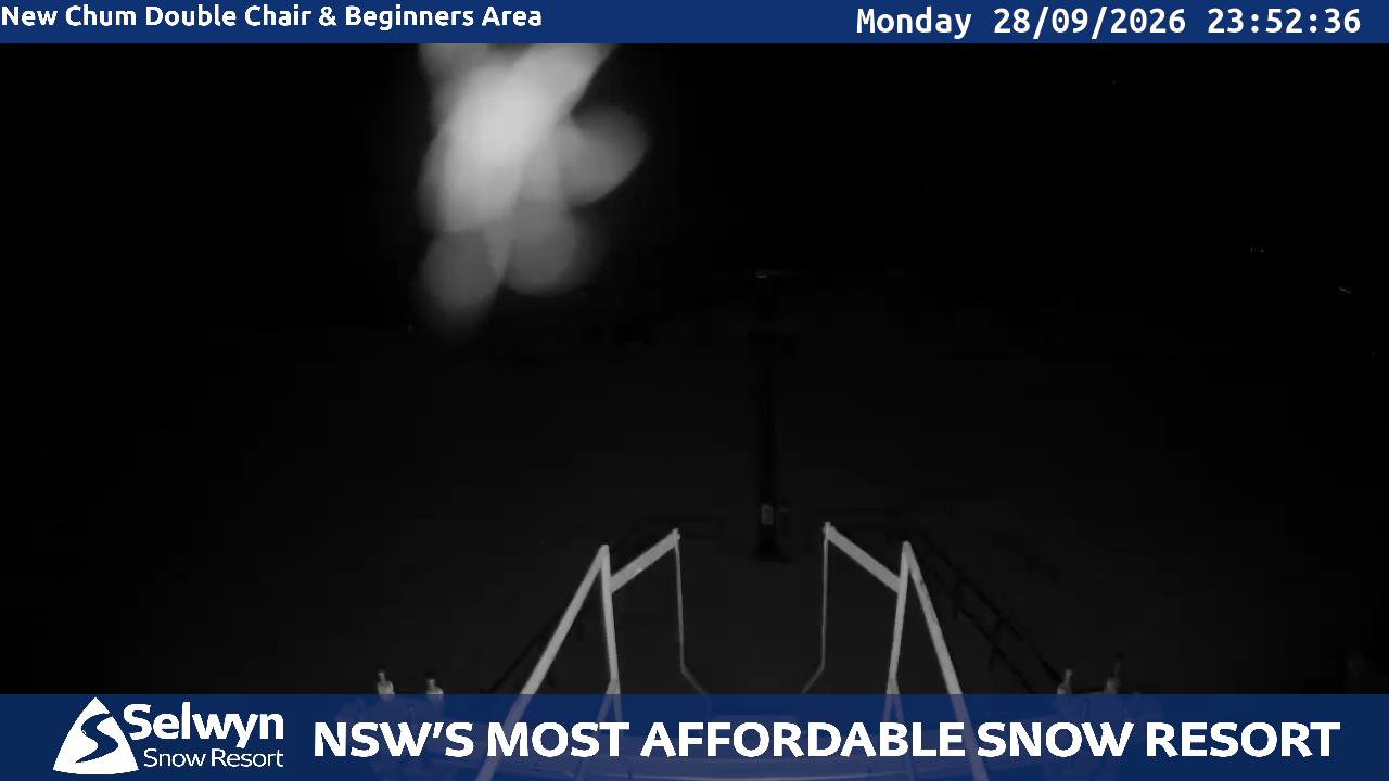 Selwyn Snow Resort Selwyn Live Stream snow cam captured at 28 September 2026 at 11:53 pm AEST