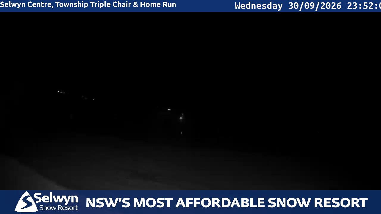 Selwyn Snow Resort Selwyn Live Stream snow cam captured at 30 September 2026 at 11:52 pm AEST