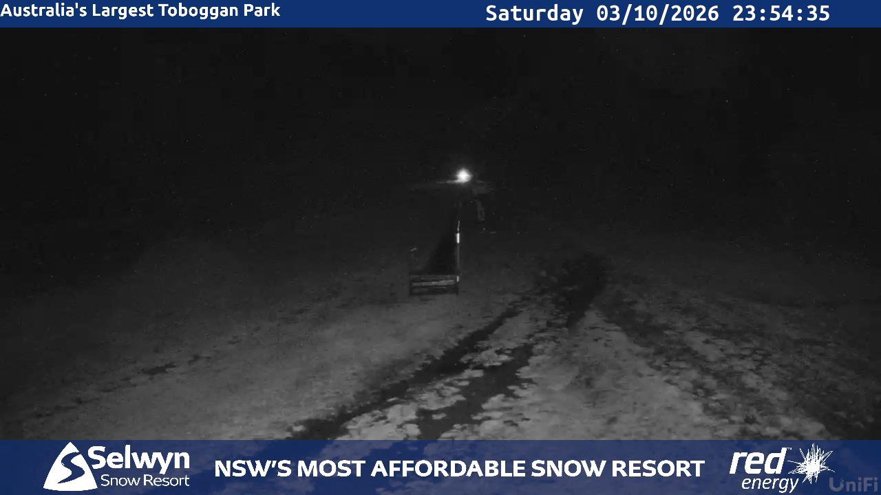 Selwyn Snow Resort Selwyn Live Stream snow cam captured at 3 October 2026 at 11:55 pm AEST