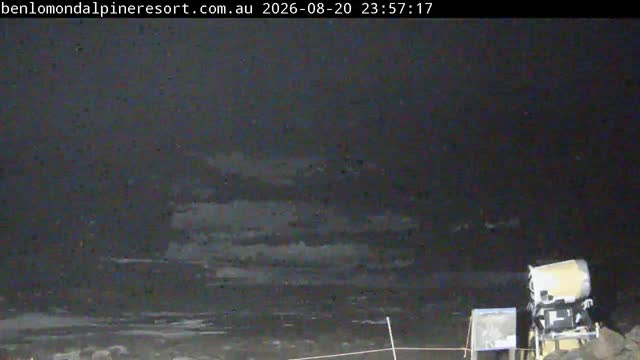Ben Lomond Summit / Front Valley snow cam captured at 20 August 2026 at 11:57 pm AEST