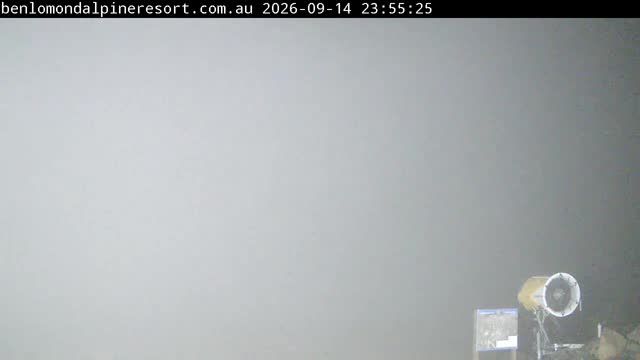Ben Lomond Summit / Front Valley snow cam captured at 14 September 2026 at 11:55 pm AEST