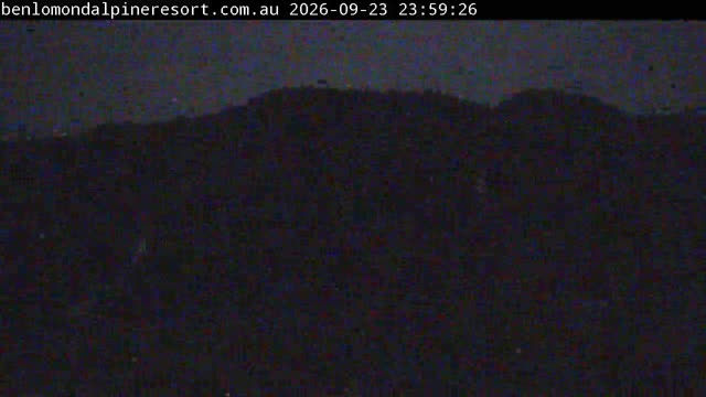 Ben Lomond Summit / Front Valley snow cam captured at 23 September 2026 at 11:59 pm AEST