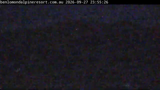Ben Lomond Summit / Front Valley snow cam captured at 27 September 2026 at 11:55 pm AEST