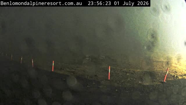 Ben Lomond Toboggan Area / Village Poma snow cam captured at 1 July 2026 at 11:56 pm AEST