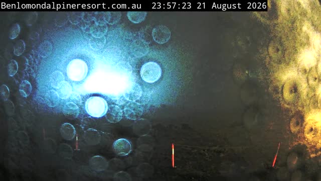 Ben Lomond Toboggan Area / Village Poma snow cam captured at 21 August 2026 at 11:57 pm AEST