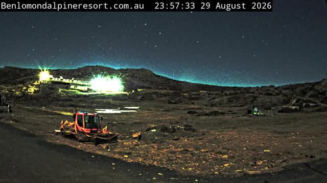 Ben Lomond Toboggan Area / Village Poma snow cam captured at 29 August 2026 at 11:57 pm AEST