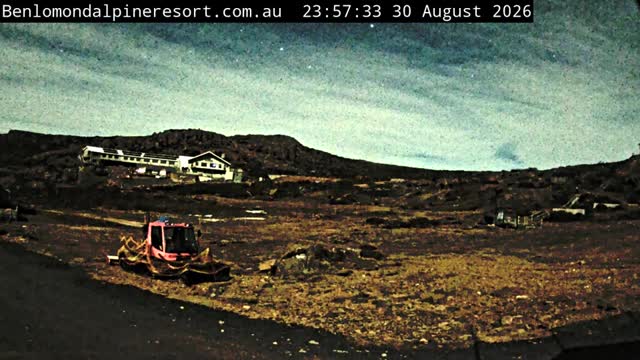 Ben Lomond Toboggan Area / Village Poma snow cam captured at 30 August 2026 at 11:57 pm AEST
