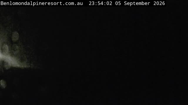 Ben Lomond Toboggan Area / Village Poma snow cam captured at 5 September 2026 at 11:54 pm AEST
