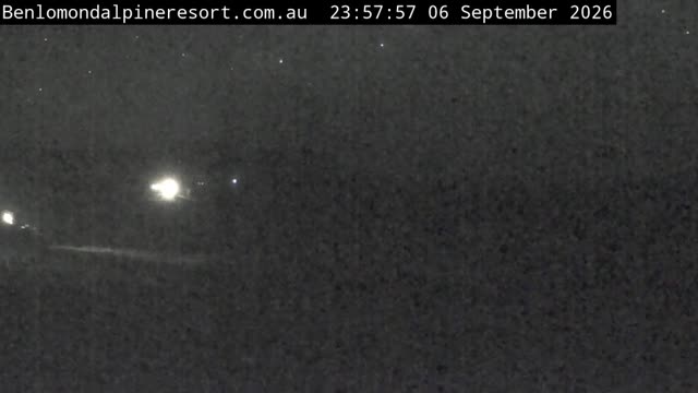 Ben Lomond Toboggan Area / Village Poma snow cam captured at 6 September 2026 at 11:58 pm AEST