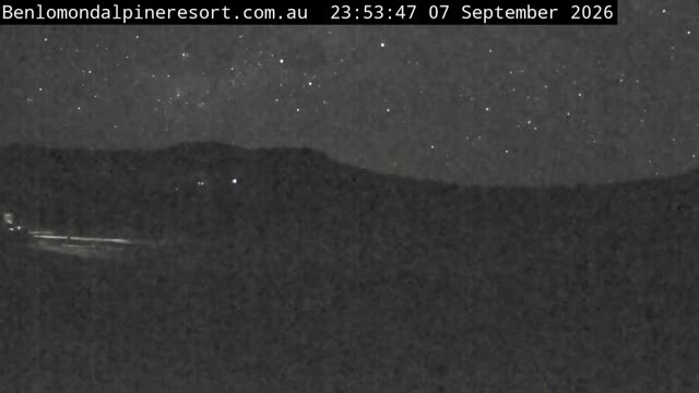 Ben Lomond Toboggan Area / Village Poma snow cam captured at 7 September 2026 at 11:54 pm AEST