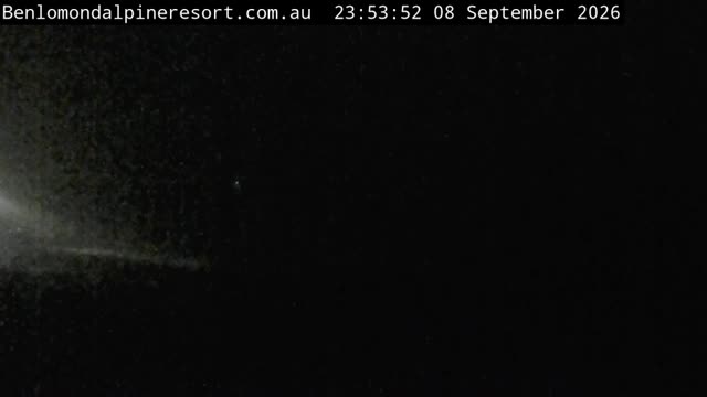 Ben Lomond Toboggan Area / Village Poma snow cam captured at 8 September 2026 at 11:54 pm AEST
