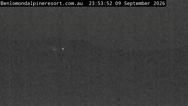Ben Lomond Toboggan Area / Village Poma snow cam captured at 9 September 2026 at 11:54 pm AEST