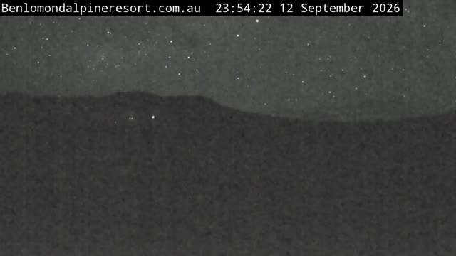 Ben Lomond Toboggan Area / Village Poma snow cam captured at 12 September 2026 at 11:54 pm AEST
