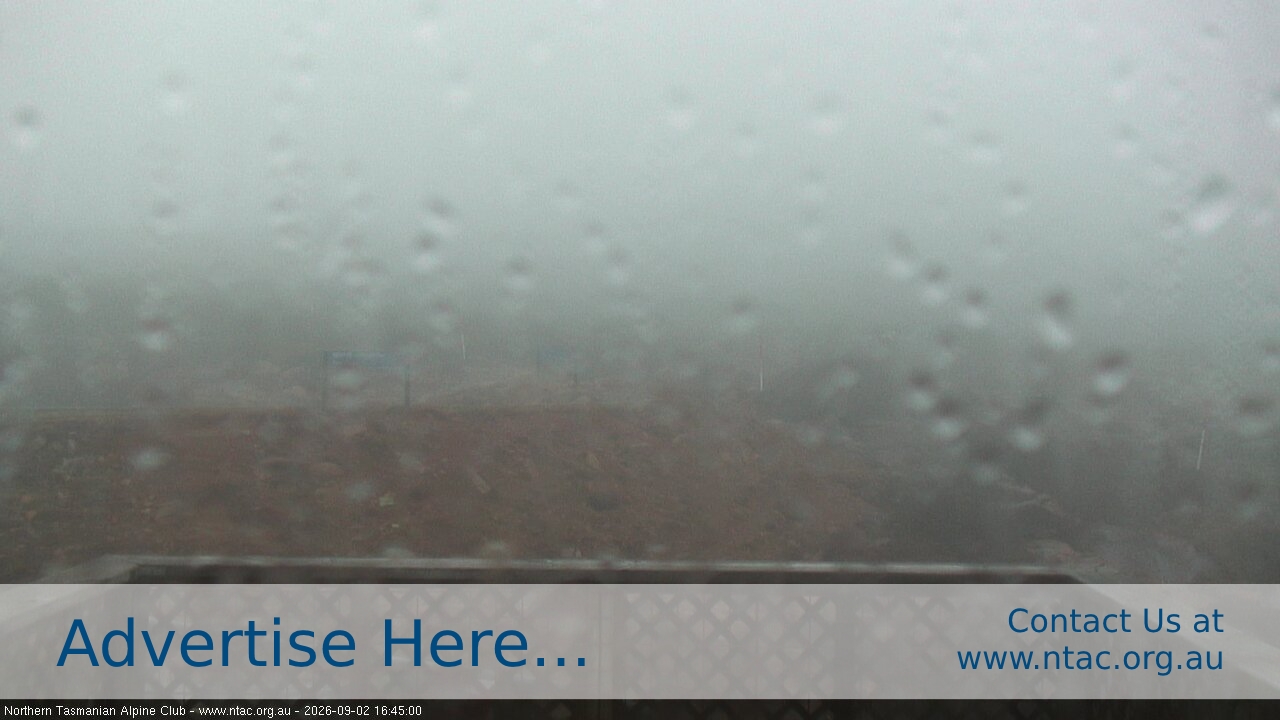 Ben Lomond NTAC Top Slopes snow cam captured at 2 September 2026 at 4:53 pm AEST