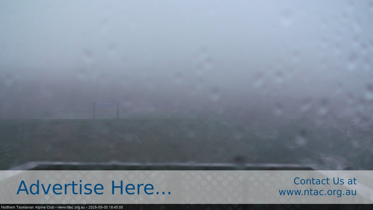 Ben Lomond NTAC Top Slopes snow cam captured at 5 September 2026 at 4:49 pm AEST